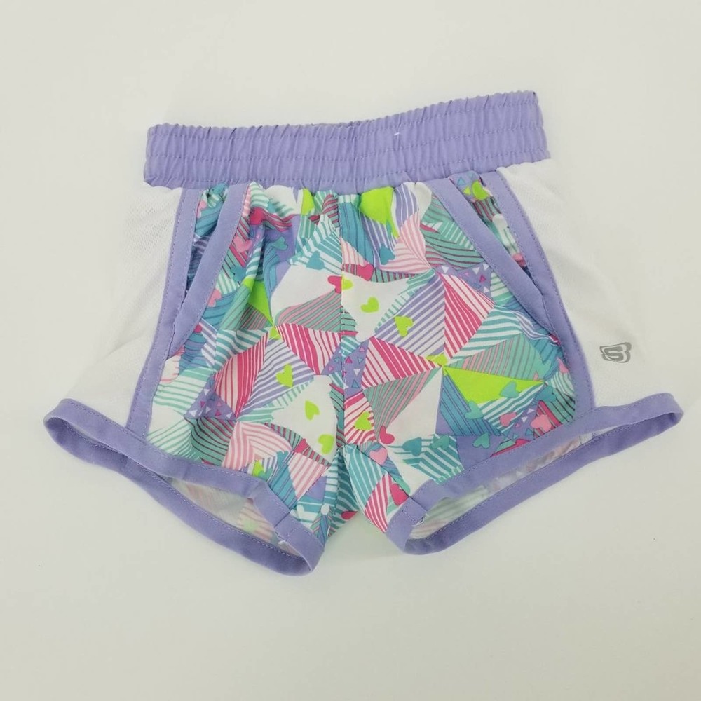 Skechers Active Elastic Waistband  Shorts Abstract Pattern Purple Little Girls 4